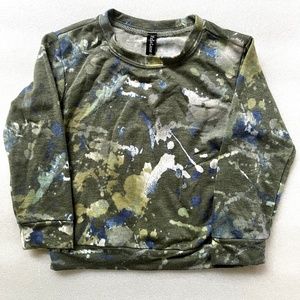 Pixie Lane Paint Splatter Crewneck Pullover